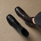 [Moloershow] 벨라 스퀘어토 스판 5cm 슬림핏 앵클부츠 (기본/기모)