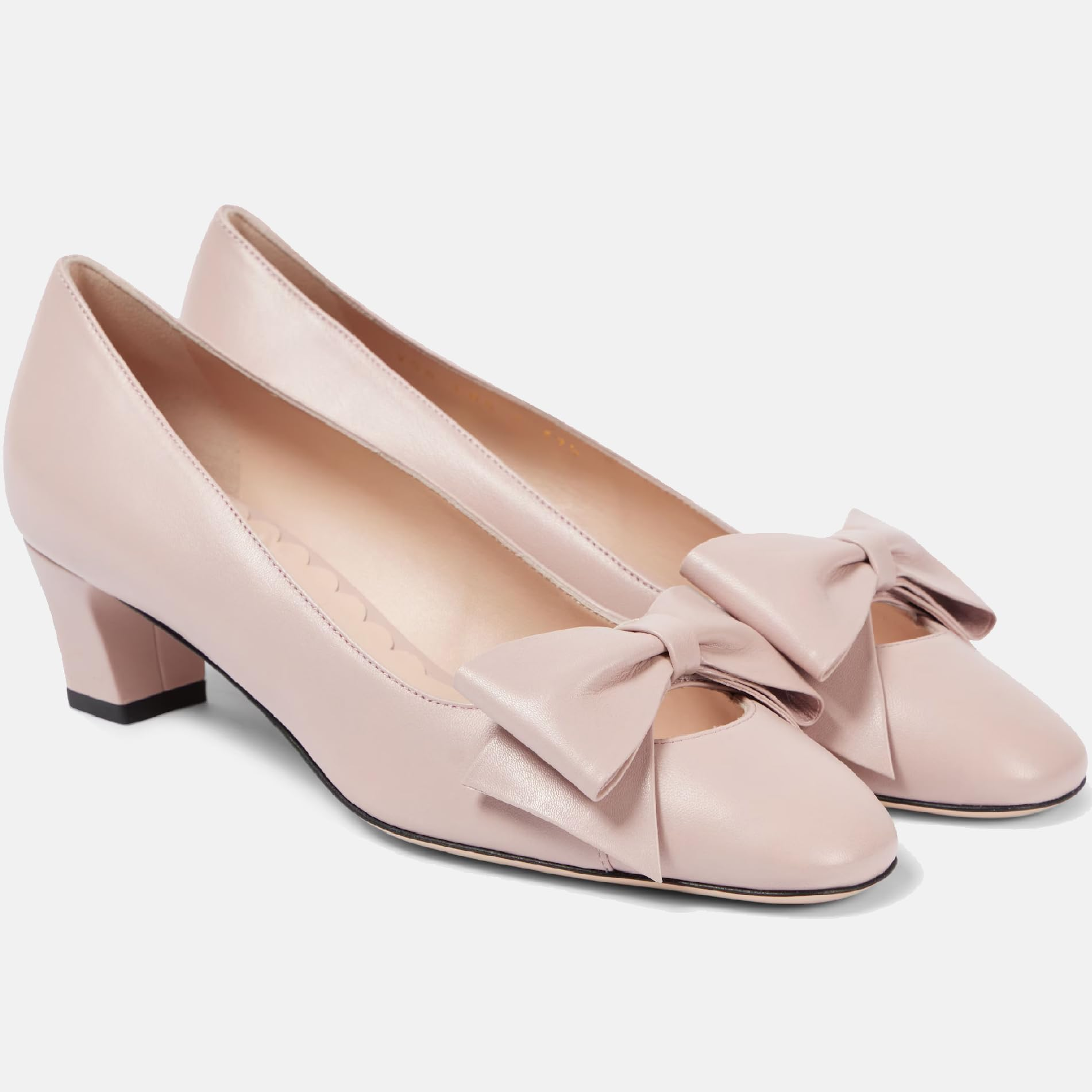 The Belle Bow Block Heel Pump