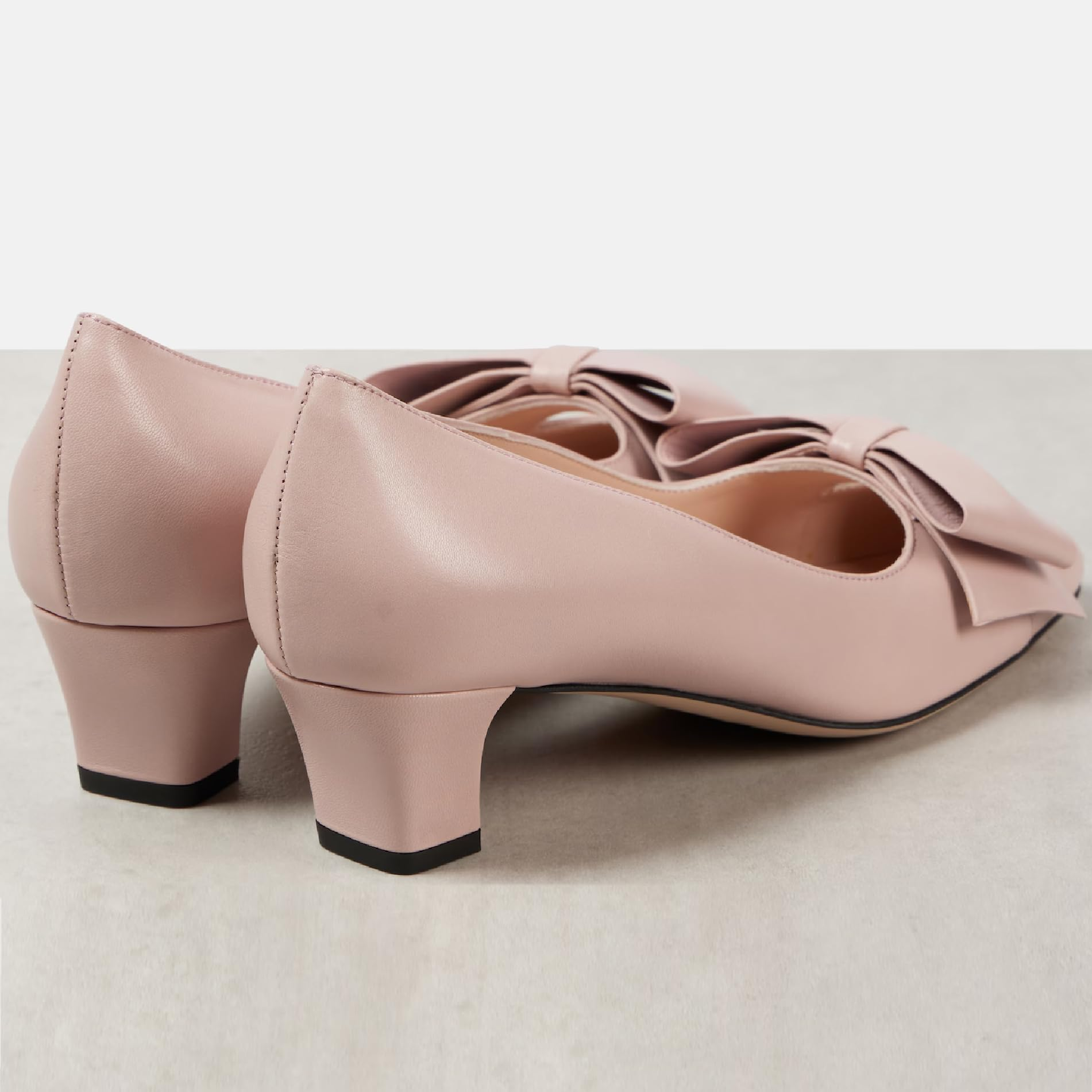 The Belle Bow Block Heel Pump