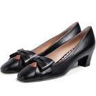 The Belle Bow Block Heel Pump