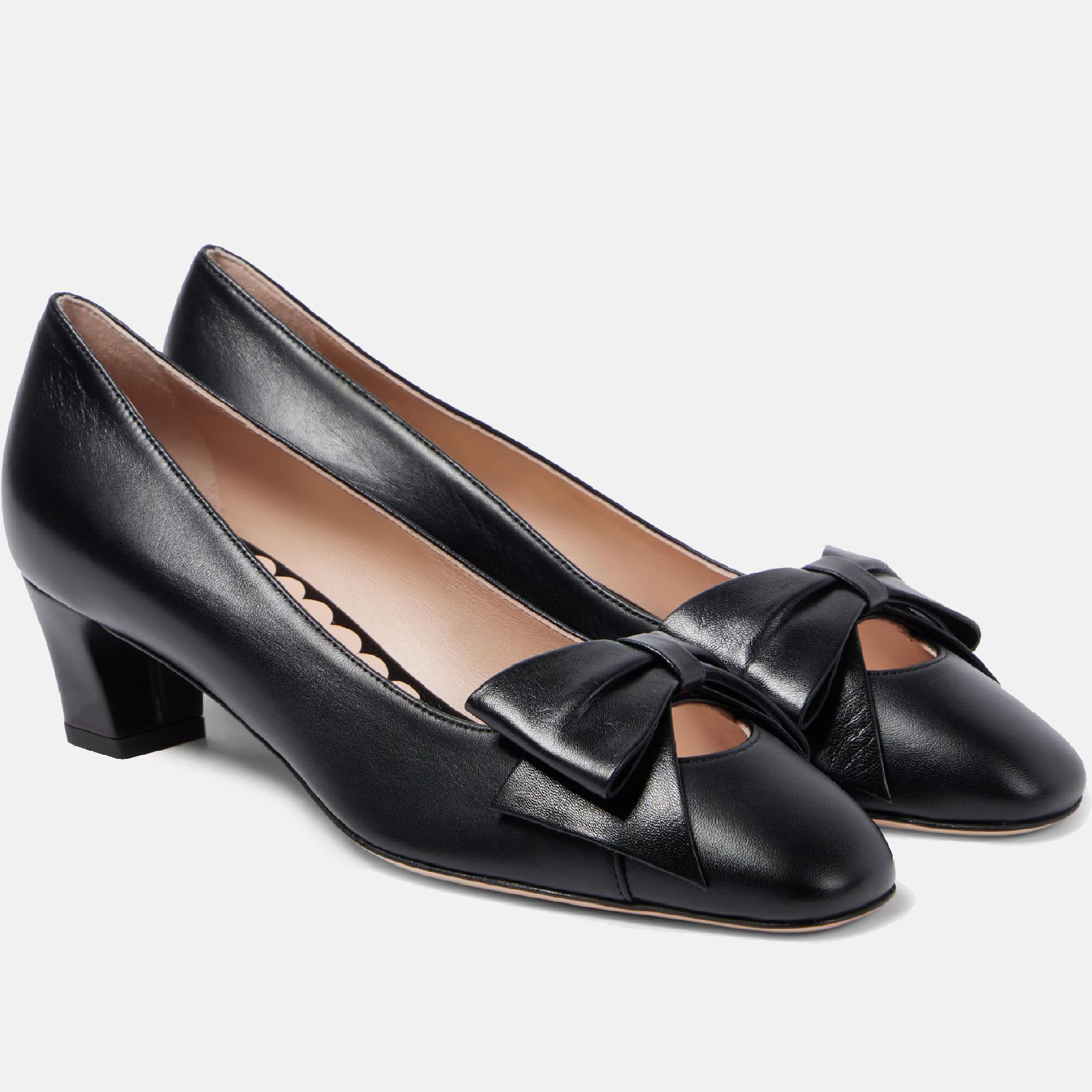 The Belle Bow Block Heel Pump