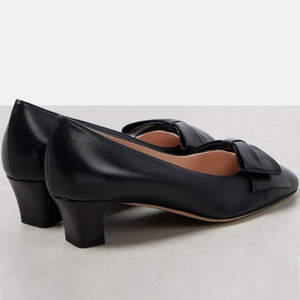 The Belle Bow Block Heel Pump