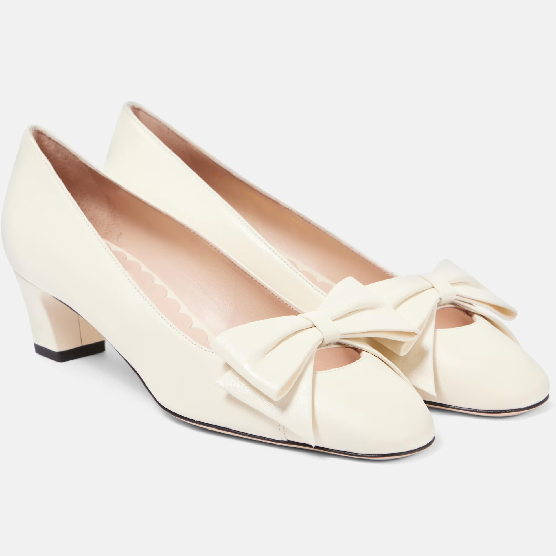 The Belle Bow Block Heel Pump