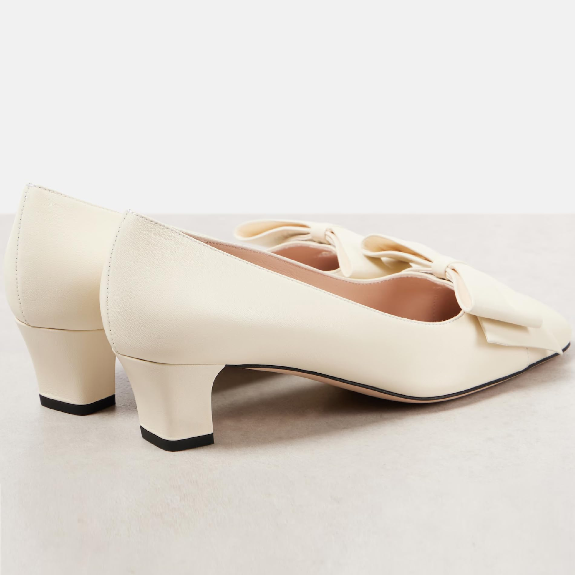 The Belle Bow Block Heel Pump