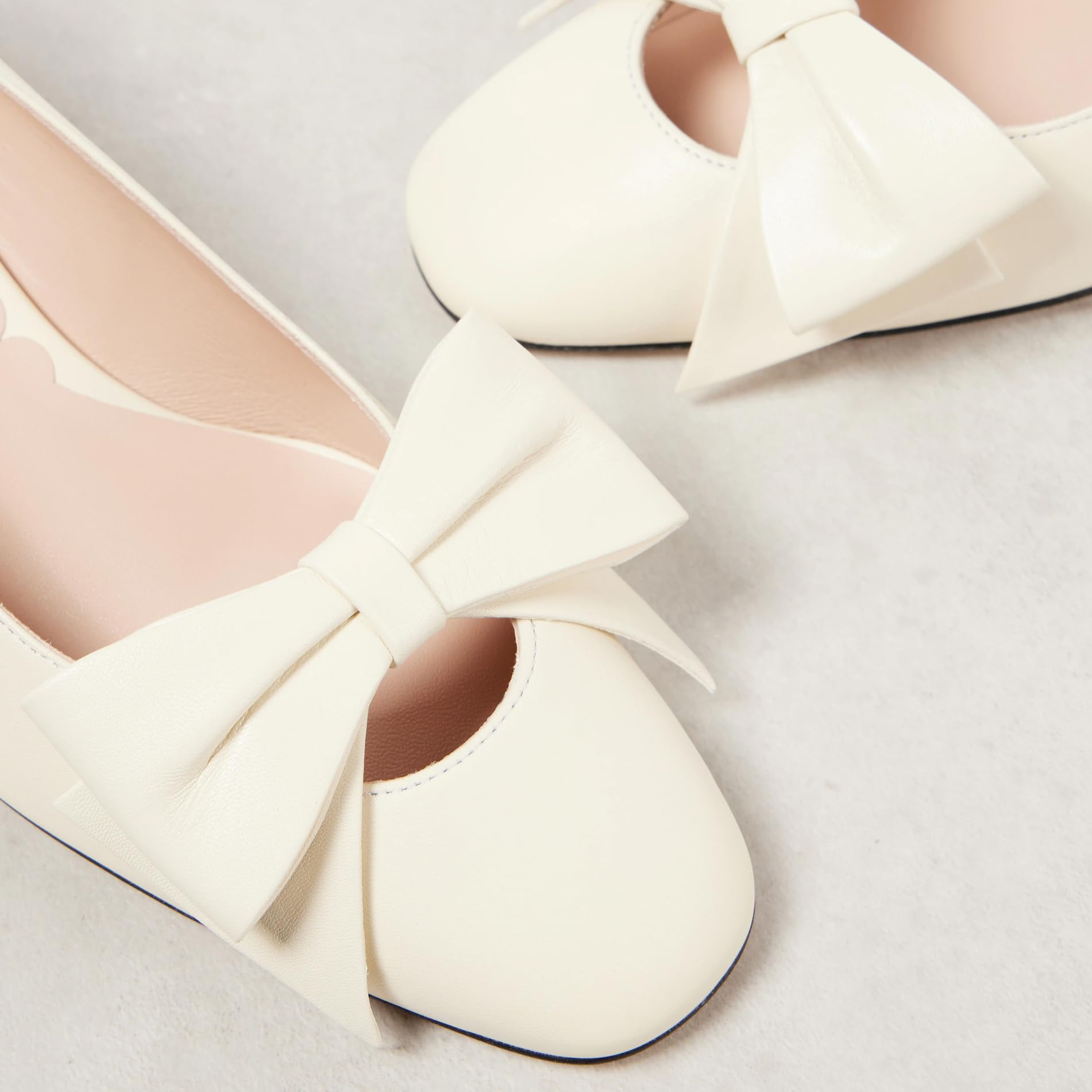 The Belle Bow Block Heel Pump