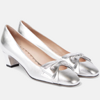 The Belle Bow Block Heel Pump