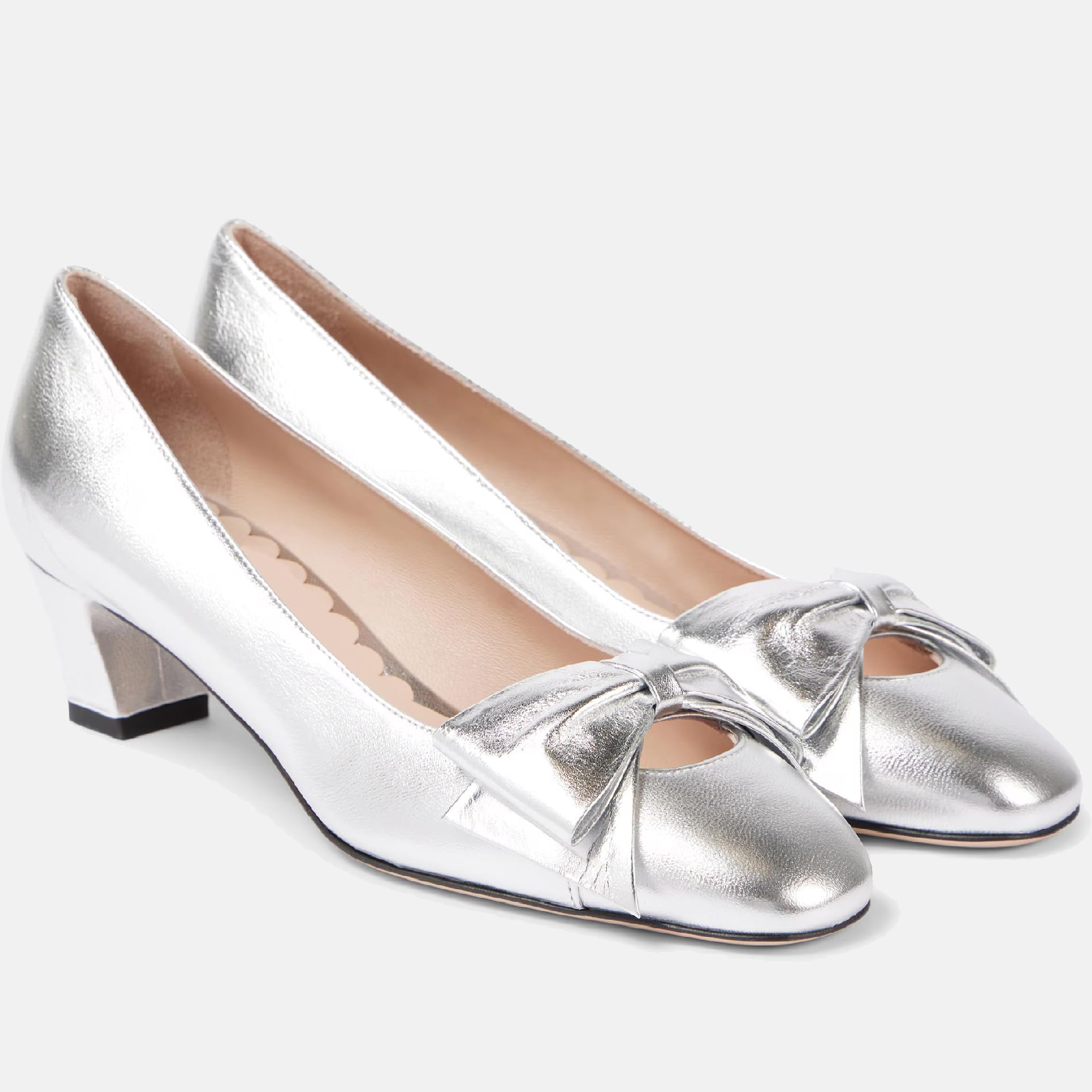 The Belle Bow Block Heel Pump