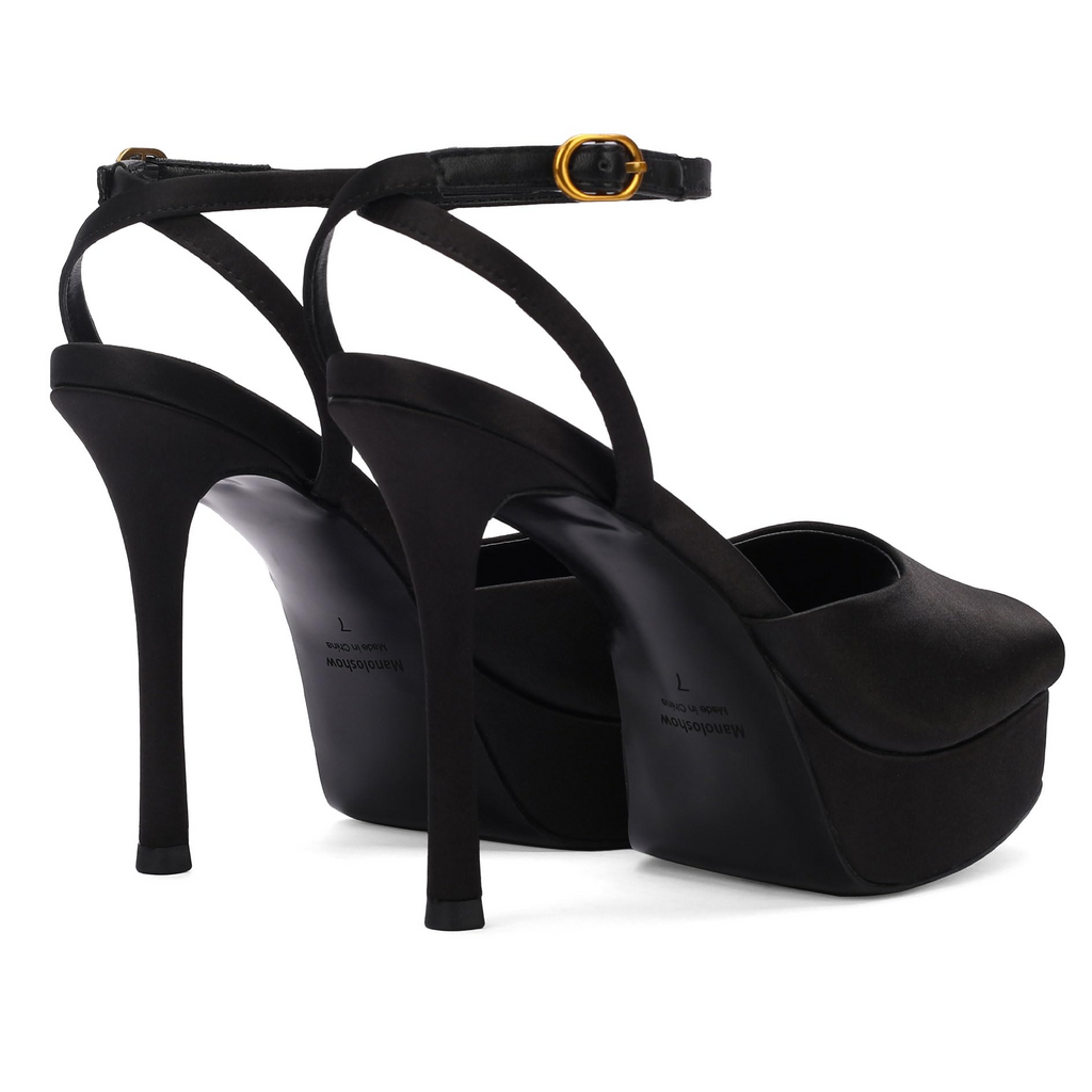 The Bianca Satin Platform Stiletto