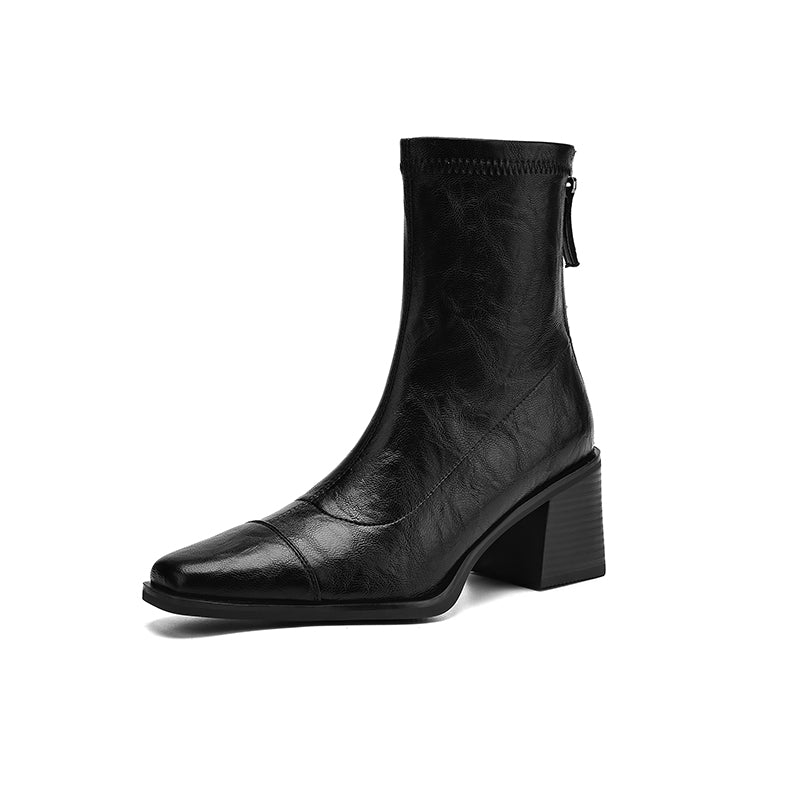 [Moloershow] 비앙카 포인티드토 스판 6.5cm 앵클부츠 (기본/기모)