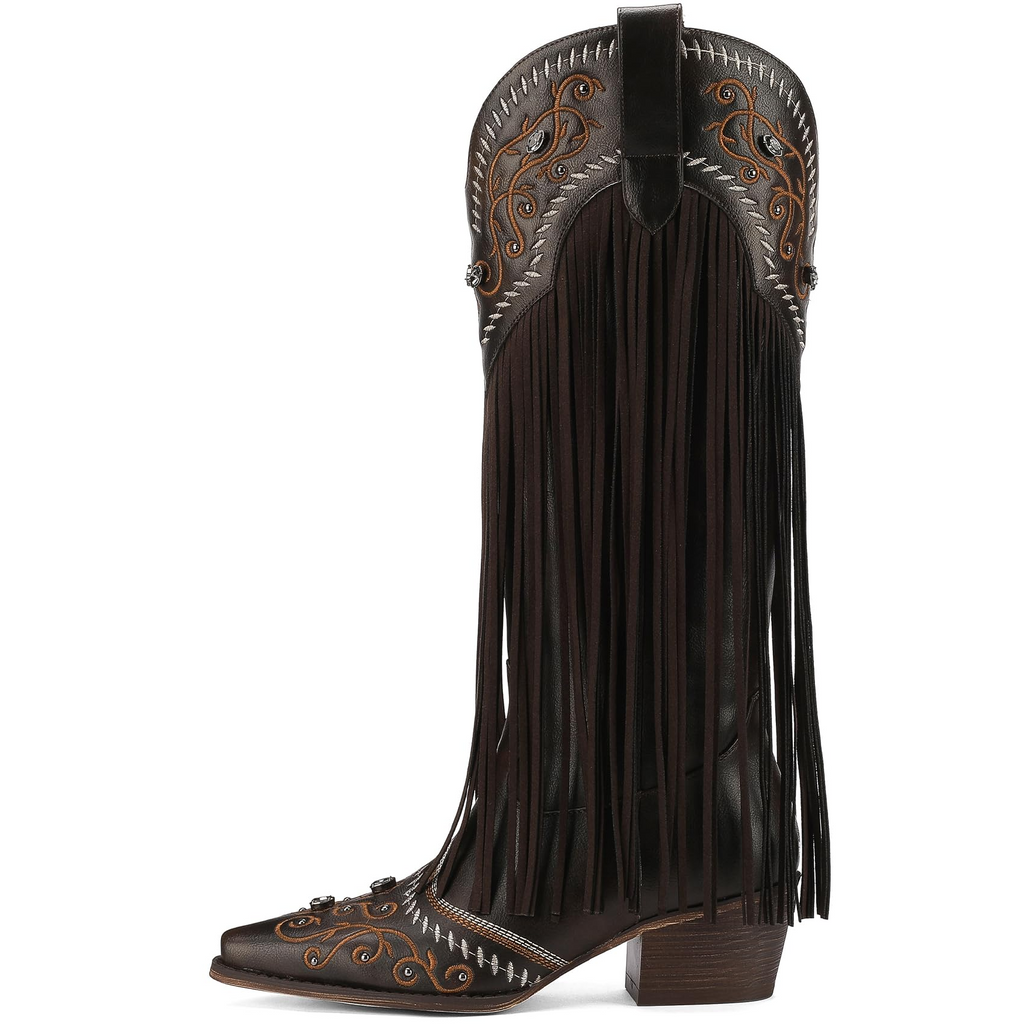 The Cheyenne Classic Fringe Western Boot