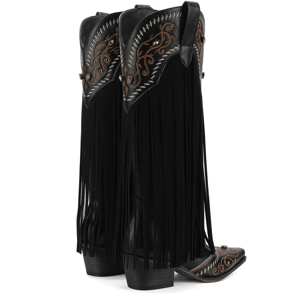 The Cheyenne Classic Fringe Western Boot