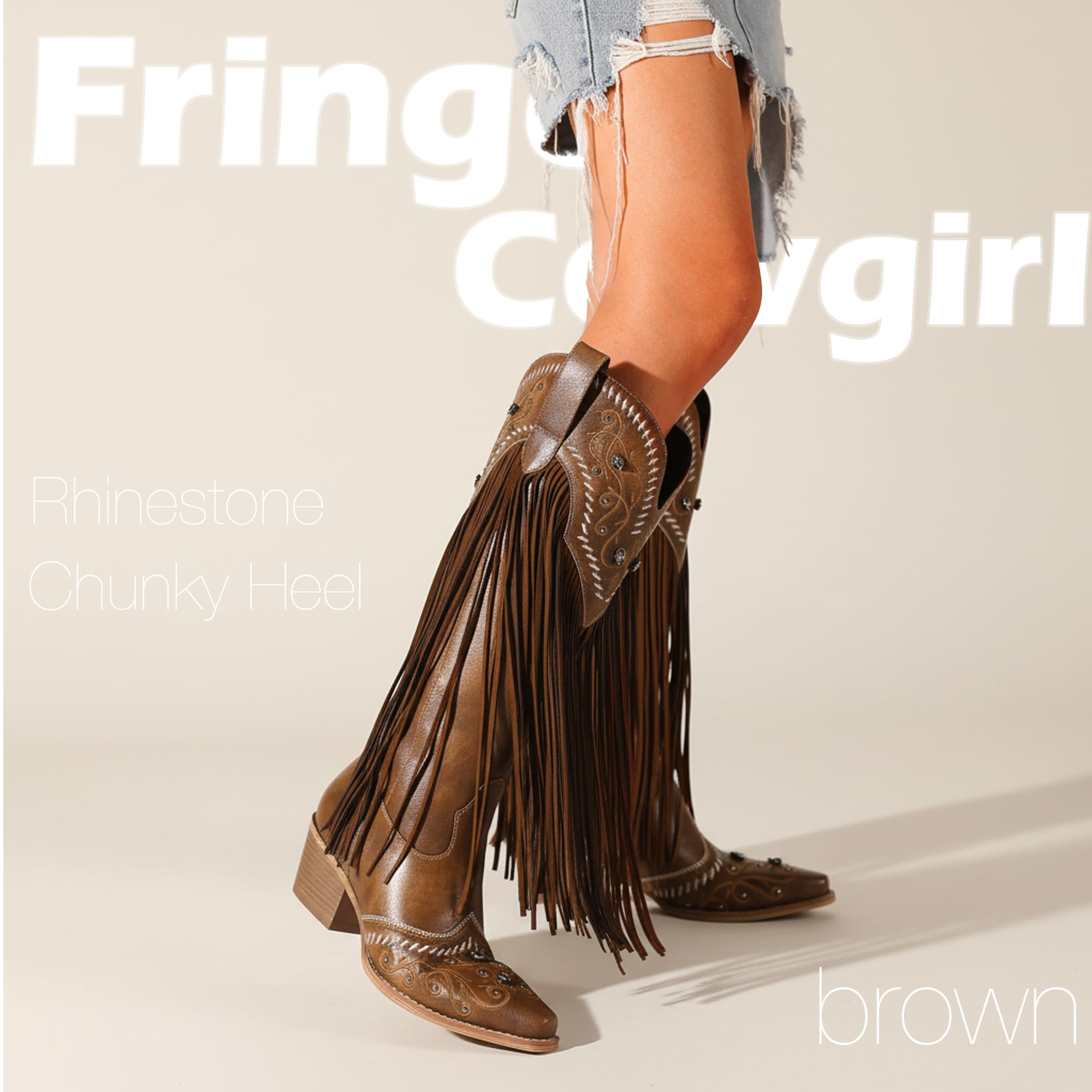 The Cheyenne Classic Fringe Western Boot