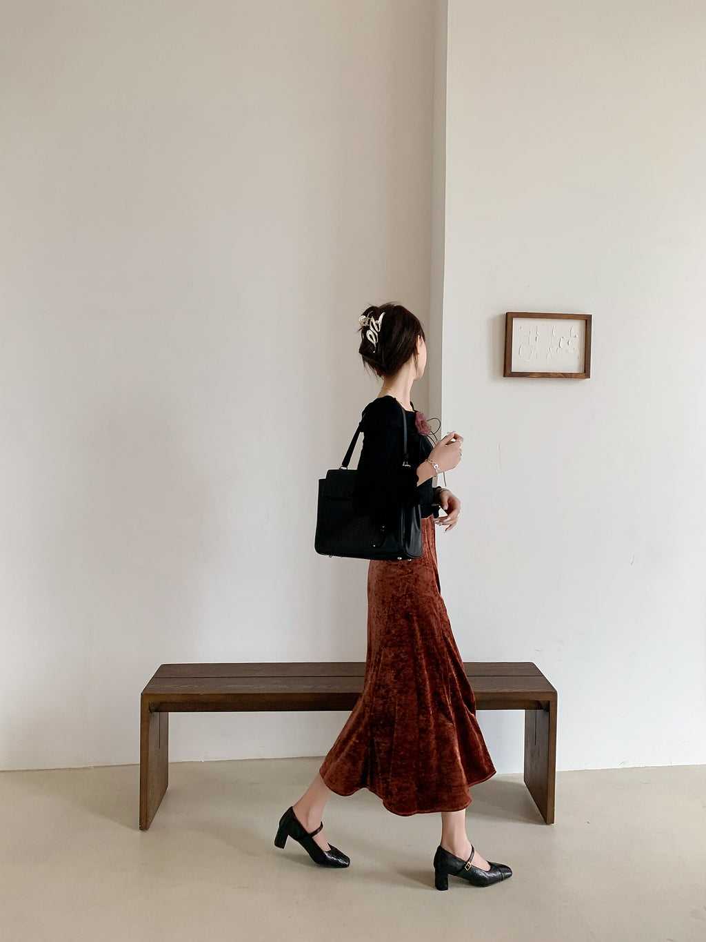 [Moloershow] 클라라 리얼 양가죽 스퀘어토 5.5cm 메리제인 펌프스