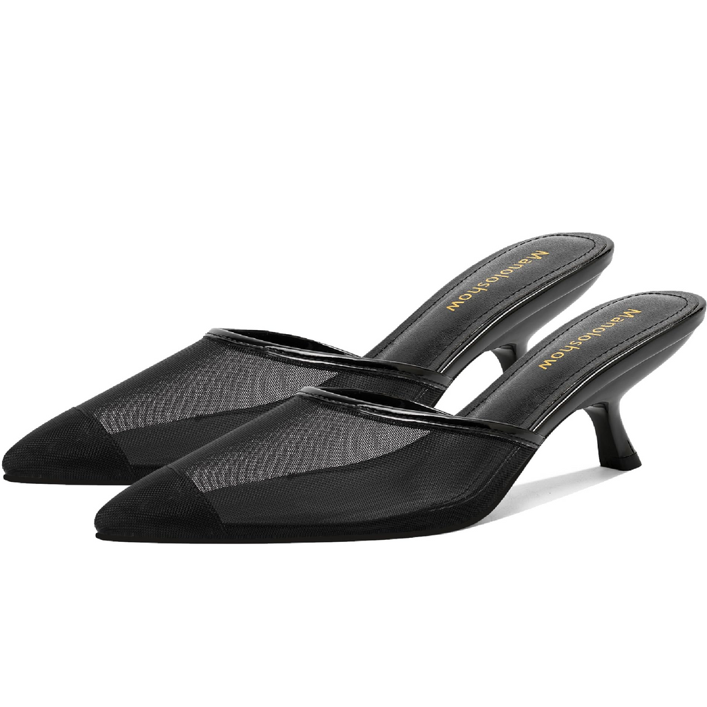 The Cleo Sheer Mesh Pointed Mule