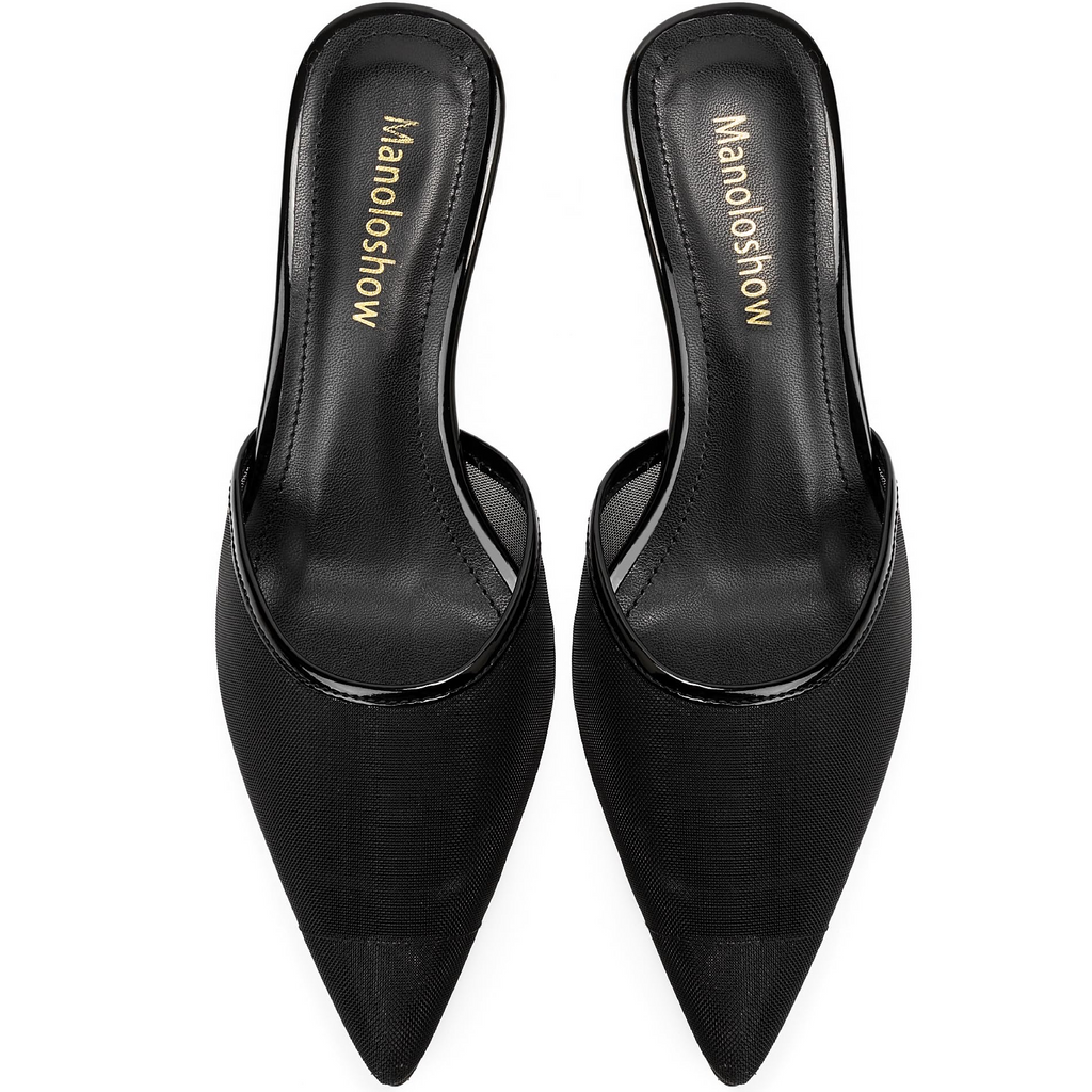 The Cleo Sheer Mesh Pointed Mule