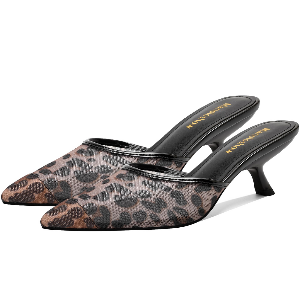 The Cleo Sheer Mesh Pointed Mule