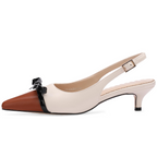 The Coco Contrast Bow Slingback