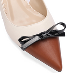 The Coco Contrast Bow Slingback
