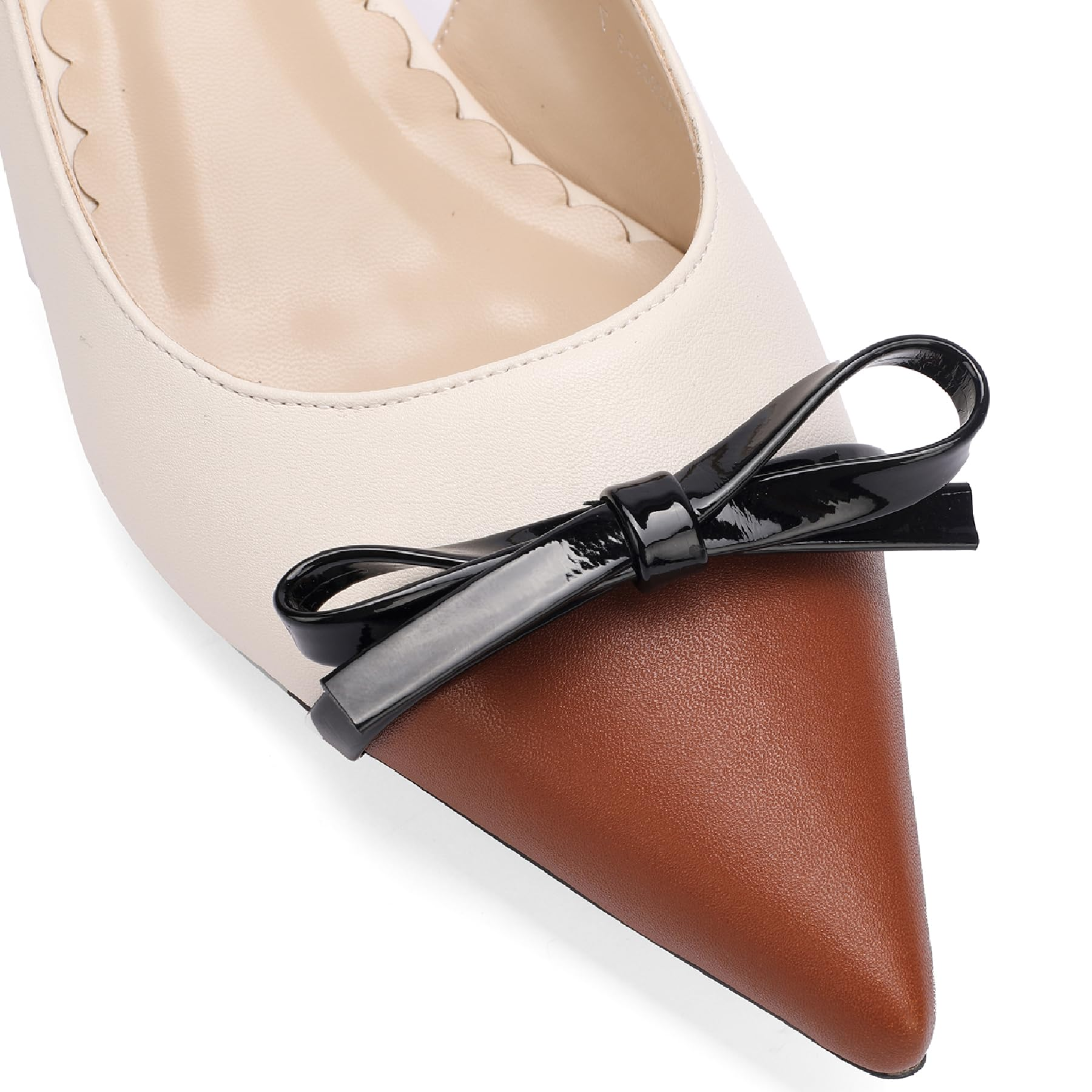 The Coco Contrast Bow Slingback