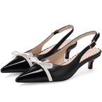 The Coco Contrast Bow Slingback