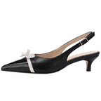 The Coco Contrast Bow Slingback