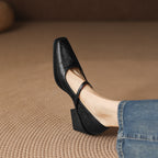 [M115] 디아나(Diana) 스퀘어 메리제인 펌프스 - 블랙 (5.5cm)