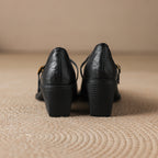 [M115] 디아나(Diana) 스퀘어 메리제인 펌프스 - 블랙 (7cm)