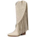 The Dolly Studded Fringe Western Boot