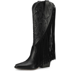 The Dolly Studded Fringe Western Boot