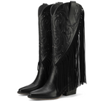 The Dolly Studded Fringe Western Boot