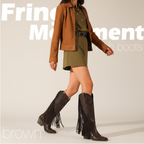 The Dolly Studded Fringe Western Boot