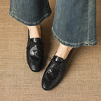 [M116] 엘린(Elin) 소프트 램스킨 3cm 레이스업 옥스퍼드 - 블랙