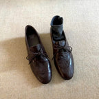 [M116] 엘린(Elin) 소프트 램스킨 3cm 레이스업 옥스퍼드 - 브라운