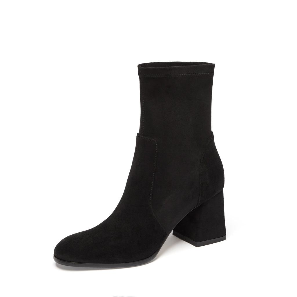 [Moloershow] 지아 스웨이드 라운드토 7cm 삭스부츠 (슬림핏)