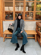 [Moloershow] 지아 스웨이드 라운드토 7cm 삭스부츠 (슬림핏)