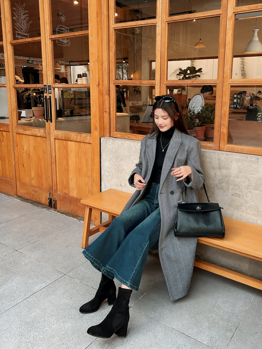 [Moloershow] 지아 스웨이드 라운드토 7cm 삭스부츠 (슬림핏)