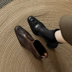 [Moloershow] 이사벨라 수제 양가죽 스퀘어토 7.5cm 고굽 부츠