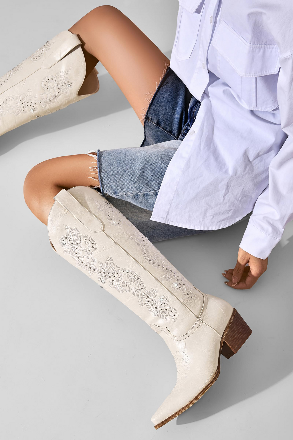 The Jolene Rhinestone Western Boot