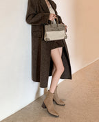 [Moloershow] 카이아 스웨이드 스퀘어토 6.5cm 스판 슬림핏 부츠