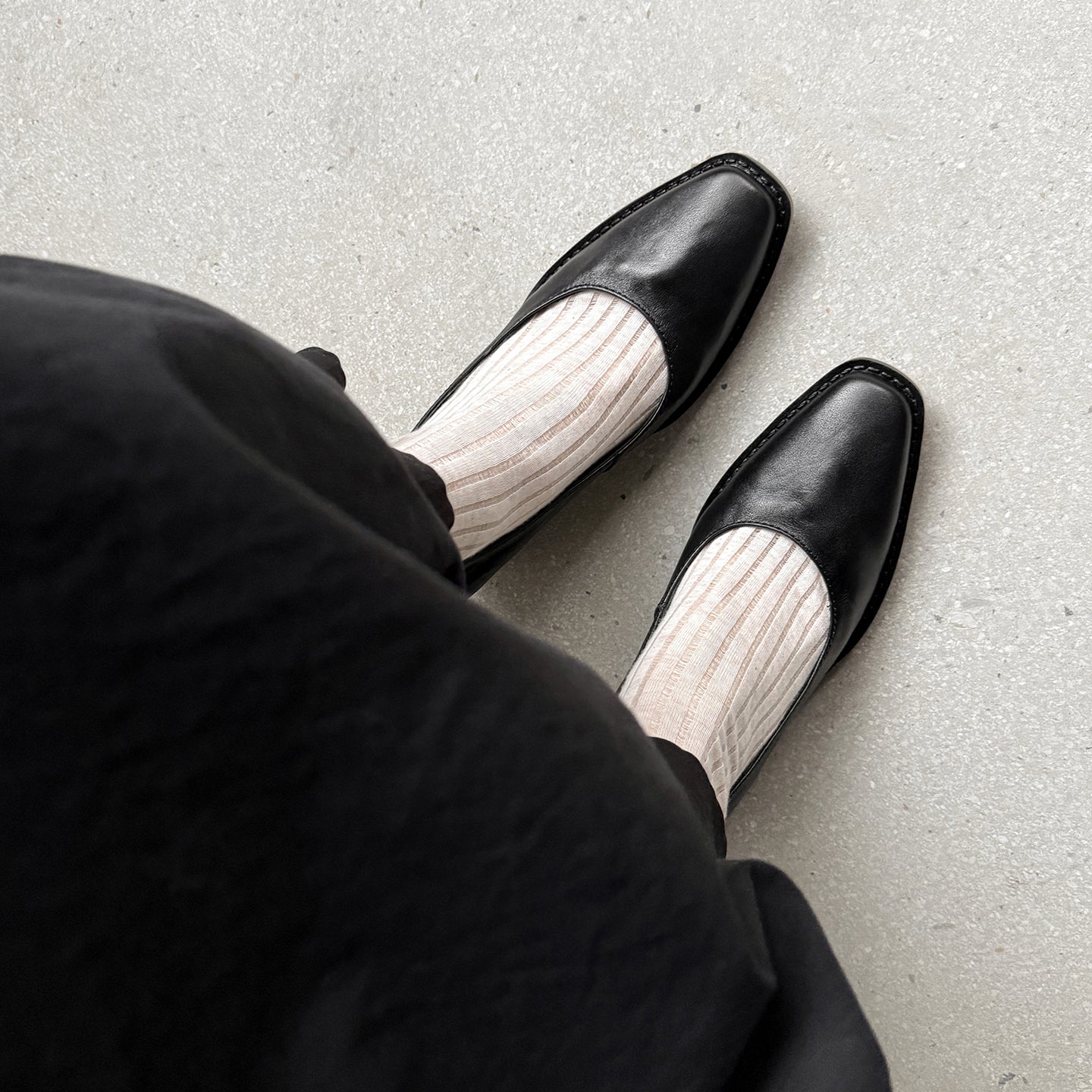 르 마레(Le Marais) 스퀘어 블록 펌프스 - 블랙