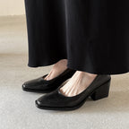 르 마레(Le Marais) 스퀘어 블록 펌프스 - 블랙