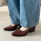 르 마레(Le Marais) 스퀘어 블록 펌프스 - 브라운