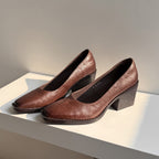 르 마레(Le Marais) 스퀘어 블록 펌프스 - 브라운