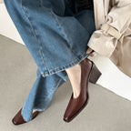 르 마레(Le Marais) 스퀘어 블록 펌프스 - 브라운