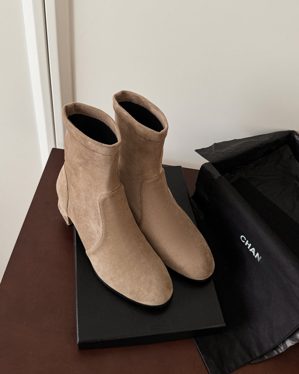 [Moloershow] 루나 라운드토 스판 5cm 삭스부츠 (33-40사이즈)