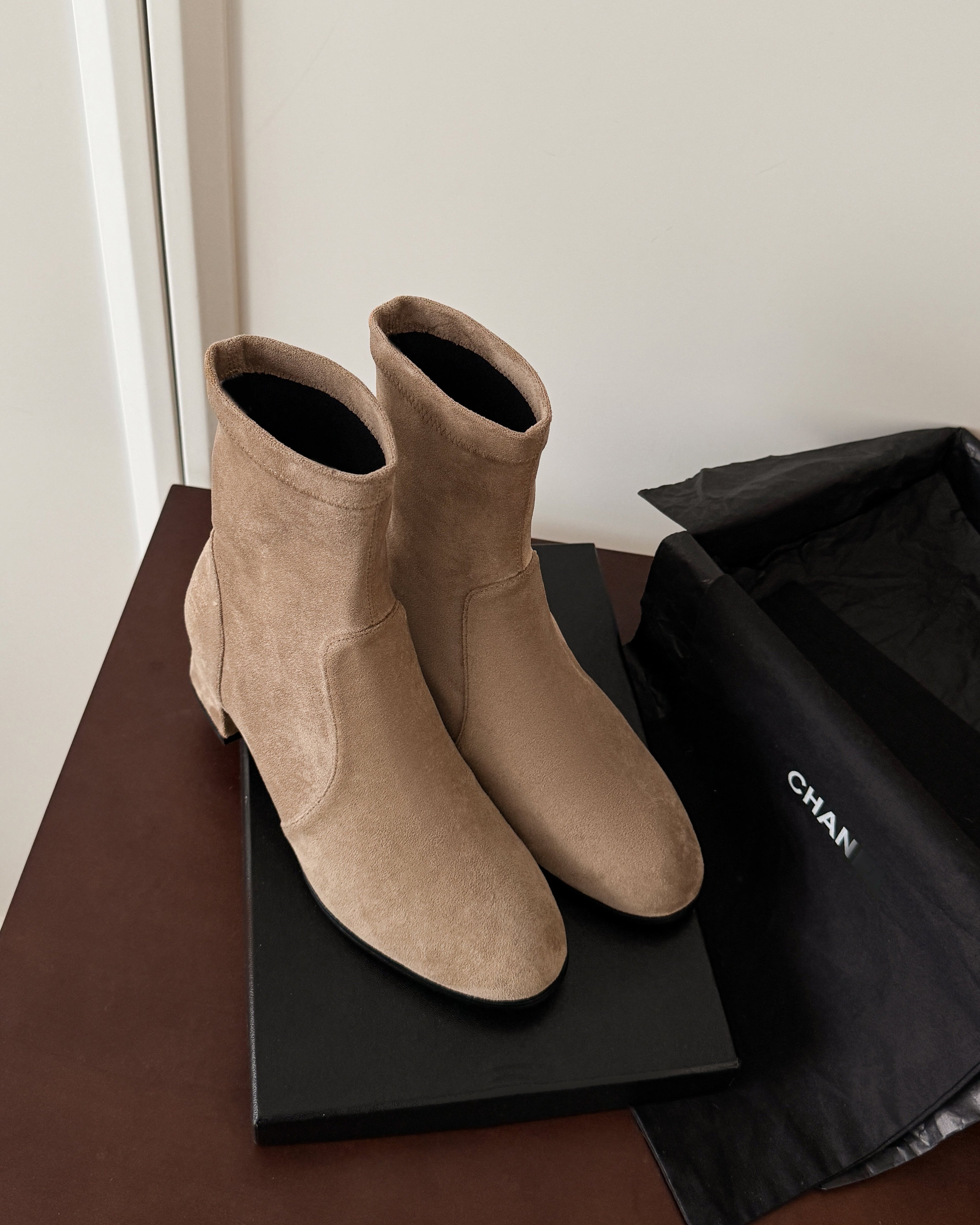 [Moloershow] 루나 라운드토 스판 5cm 삭스부츠 (33-40사이즈)