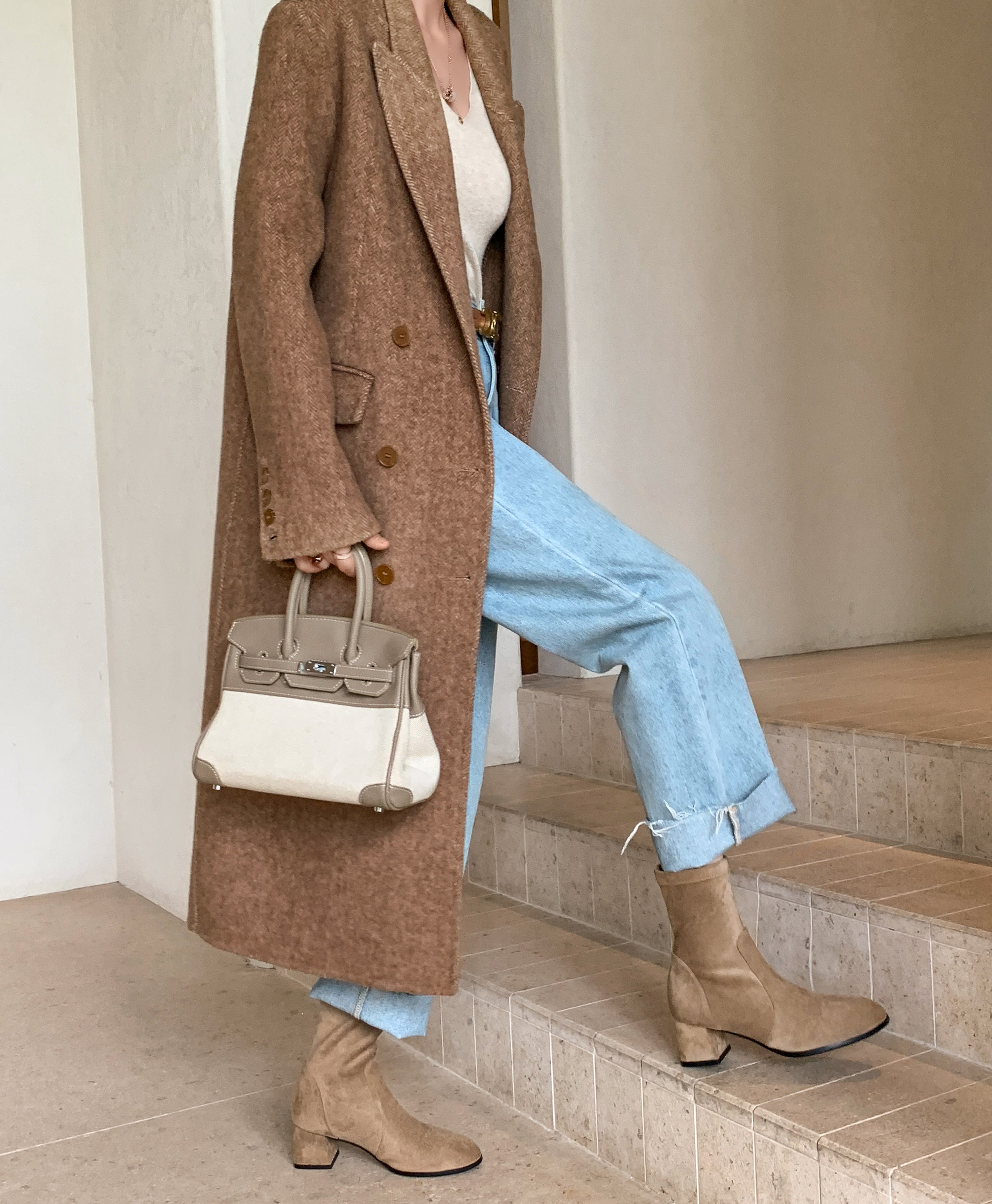 [Moloershow] 루나 라운드토 스판 5cm 삭스부츠 (33-40사이즈)