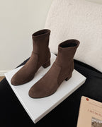 [Moloershow] 루나 라운드토 스판 5cm 삭스부츠 (33-40사이즈)