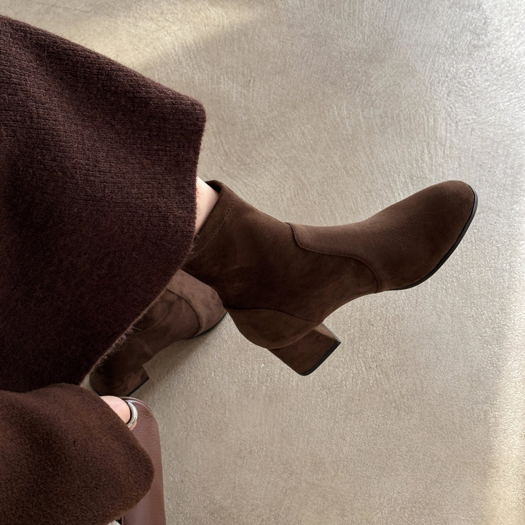 [Moloershow] 루나 라운드토 스판 5cm 삭스부츠 (33-40사이즈)