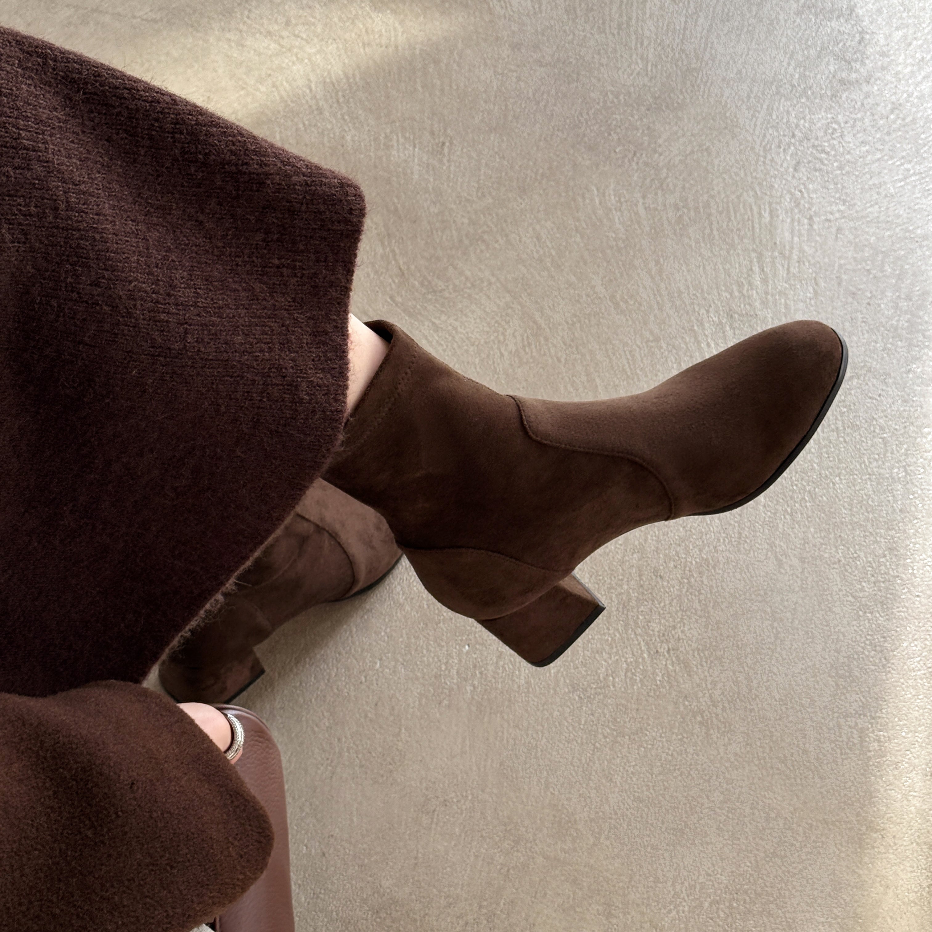 [Moloershow] 루나 라운드토 스판 5cm 삭스부츠 (33-40사이즈)